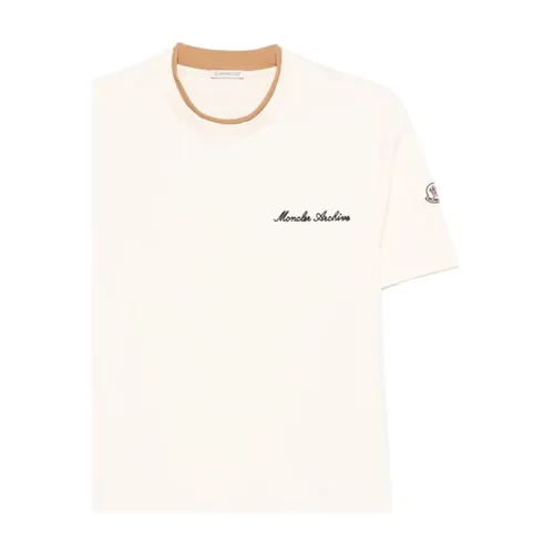Moncler - Tops > T-Shirts - Beige - Moncler - Modalova