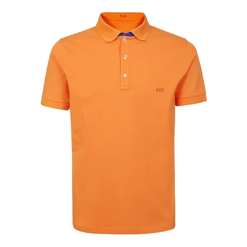 Fay - Tops > Polo Shirts - Orange - Fay - Modalova