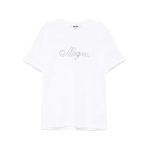 Msgm - Tops > T-Shirts - White - Msgm - Modalova