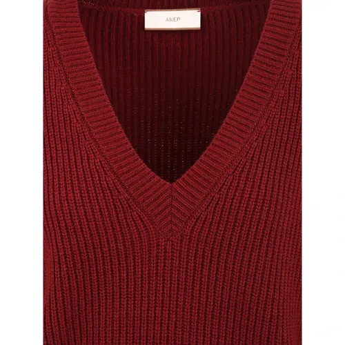 Knitwear > V-neck Knitwear - - Akep - Modalova