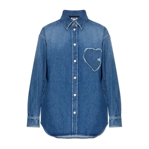 Blouses & Shirts > Denim Shirts - - Moschino - Modalova