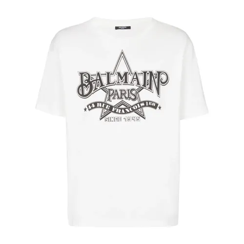 Balmain - Tops > T-Shirts - White - Balmain - Modalova