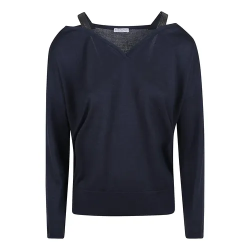 Knitwear > V-neck Knitwear - - Brunello Cucinelli - Modalova