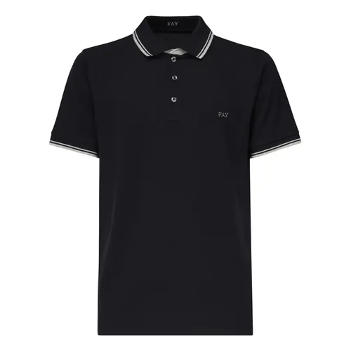 Fay - Tops > Polo Shirts - Black - Fay - Modalova