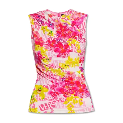 Tops > Sleeveless Tops - - Versace - Modalova