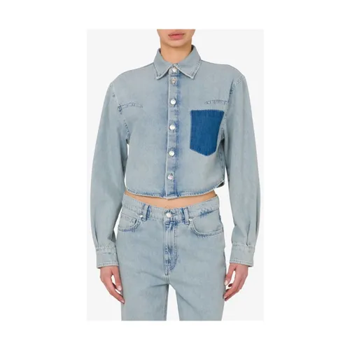Blouses & Shirts > Denim Shirts - - Moschino - Modalova