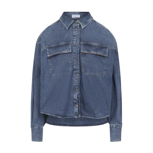 Shirts > Denim Shirts - - Brunello Cucinelli - Modalova