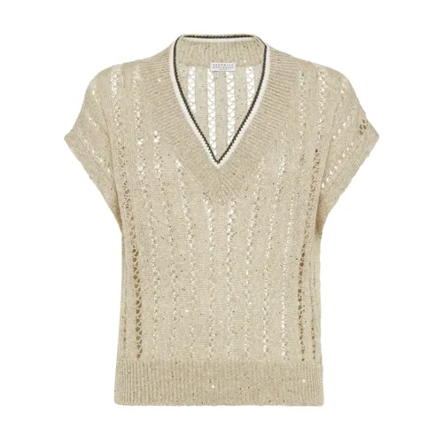 Knitwear > V-neck Knitwear - - Brunello Cucinelli - Modalova