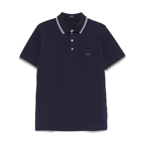 Fay - Tops > Polo Shirts - Blue - Fay - Modalova
