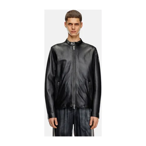 Jackets > Leather Jackets - - Diesel - Modalova