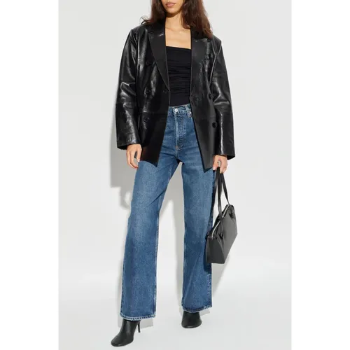 Jackets > Leather Jackets - - Stand Studio - Modalova