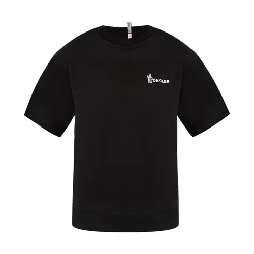 Moncler - Tops > T-Shirts - Black - Moncler - Modalova