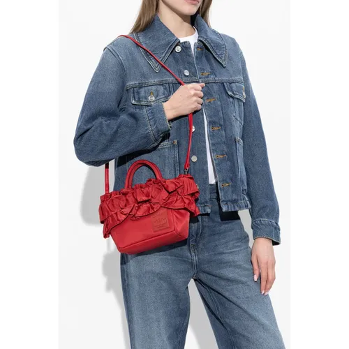 Ganni - Bags > Handbags - Red - Ganni - Modalova