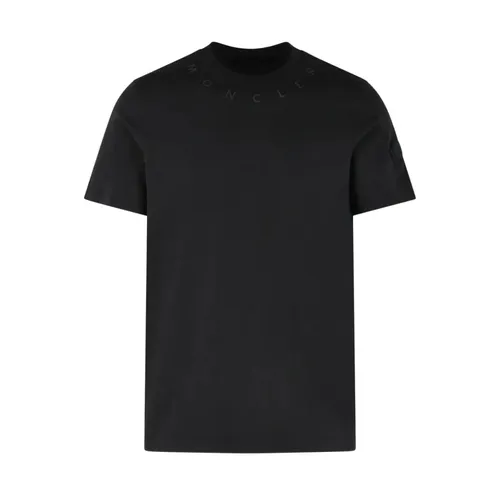 Moncler - Tops > T-Shirts - Black - Moncler - Modalova