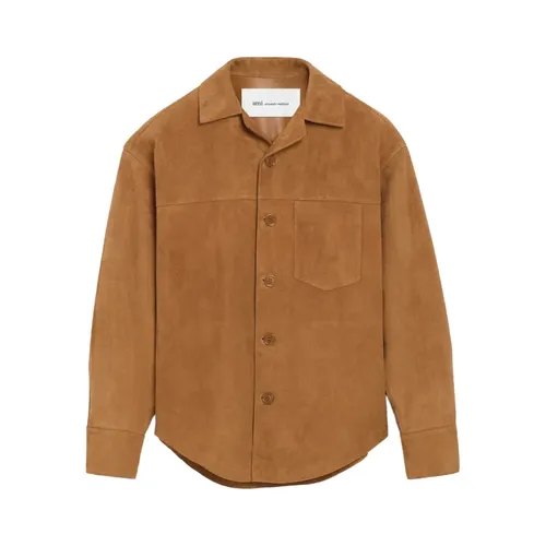 Jackets > Leather Jackets - - Ami Paris - Modalova