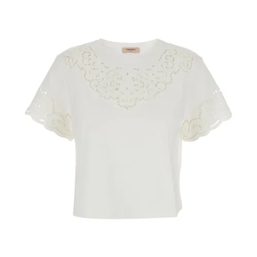 Twinset - Tops > T-Shirts - White - Twinset - Modalova
