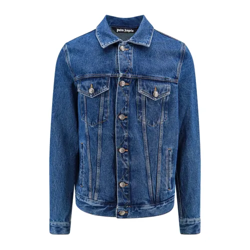Jackets > Denim Jackets - - Palm Angels - Modalova