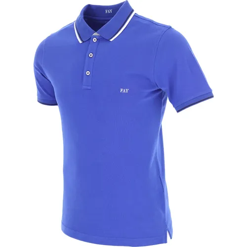 Fay - Tops > Polo Shirts - Blue - Fay - Modalova
