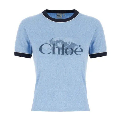 Chloé - Tops > T-Shirts - Blue - Chloé - Modalova