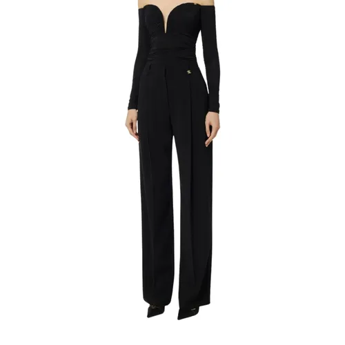 Trousers > Wide Trousers - - Elisabetta Franchi - Modalova