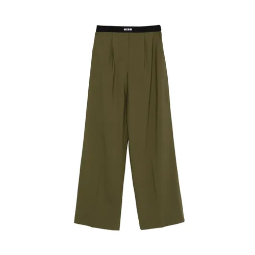 Trousers > Wide Trousers - - Msgm - Modalova