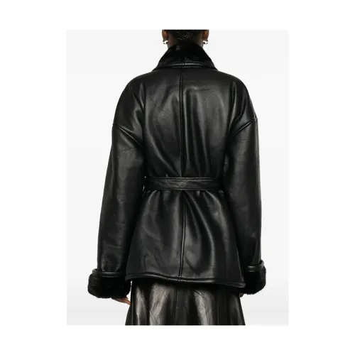 Jackets > Leather Jackets - - Viktoriachan - Modalova