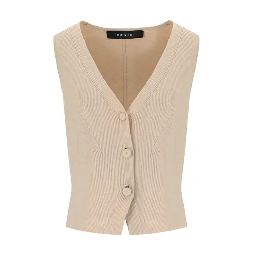 Jackets > Vests - - Federica Tosi - Modalova