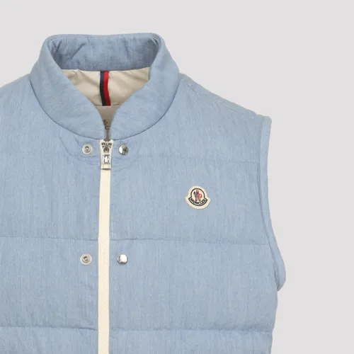 Moncler - Jackets > Vests - Blue - Moncler - Modalova