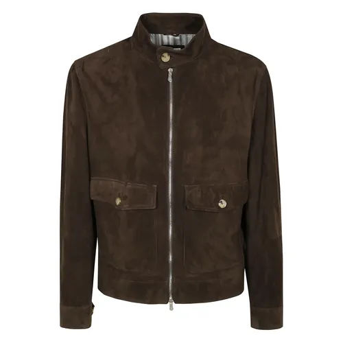 Jackets > Leather Jackets - - Brunello Cucinelli - Modalova