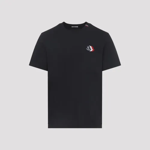 Moncler - Tops > T-Shirts - Blue - Moncler - Modalova