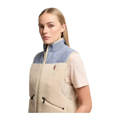 Moncler - Jackets > Vests - Beige - Moncler - Modalova