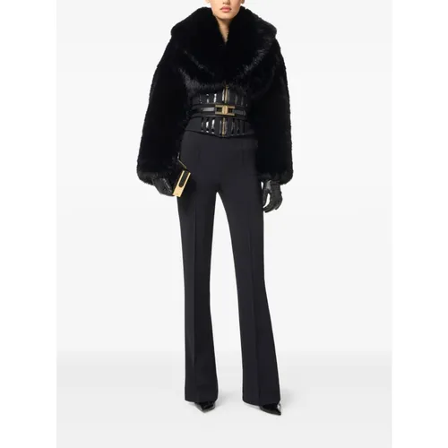 Trousers > Wide Trousers - - Elisabetta Franchi - Modalova