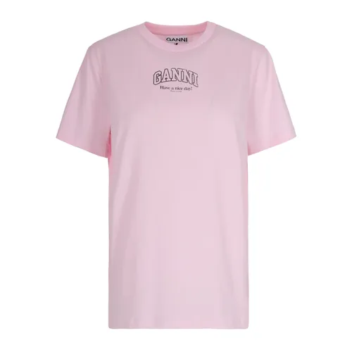 Ganni - Tops > T-Shirts - Pink - Ganni - Modalova