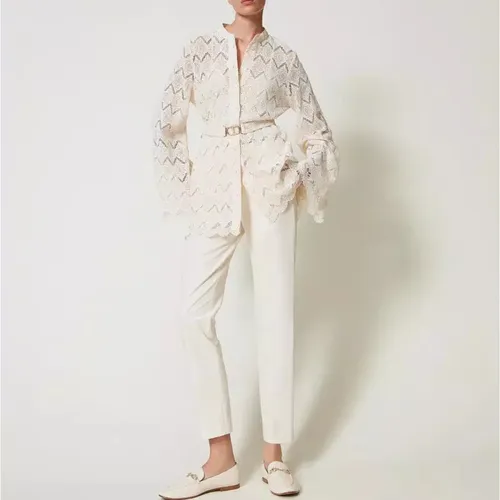 Trousers > Straight Trousers - - Twinset - Modalova
