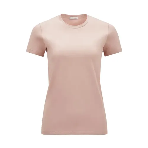 Moncler - Tops > T-Shirts - Pink - Moncler - Modalova