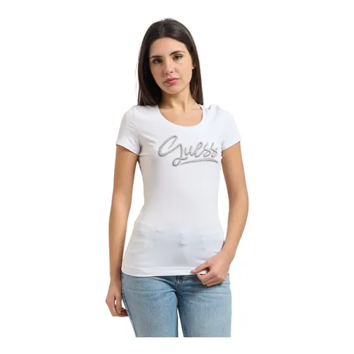 Guess - Tops > T-Shirts - White - Guess - Modalova