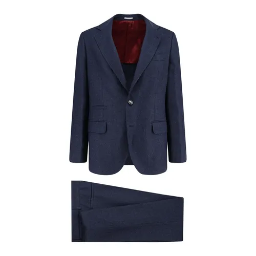 Suits > Suit Sets > Single Breasted Suits - - Brunello Cucinelli - Modalova