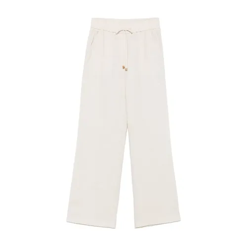 Trousers > Straight Trousers - - Le Tricot Perugia - Modalova
