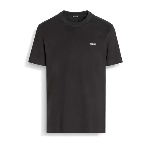 Zegna - Tops > T-Shirts - Black - Zegna - Modalova