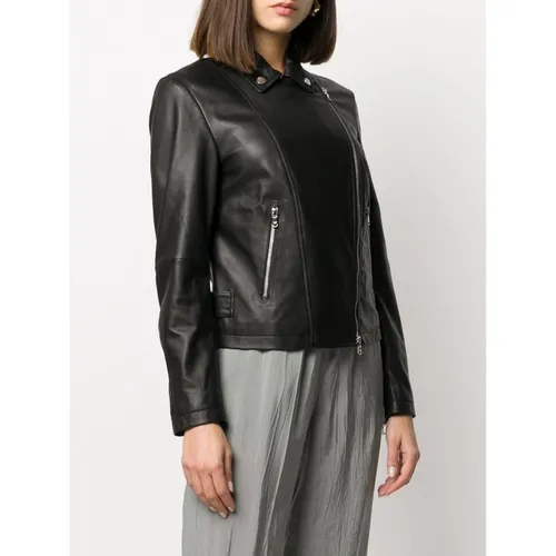 Jackets > Leather Jackets - - Emporio Armani - Modalova