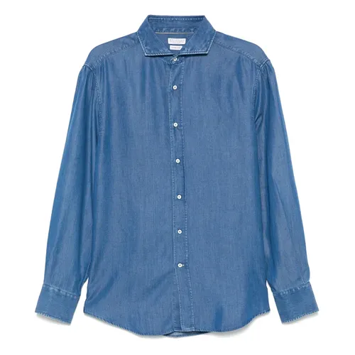Shirts > Denim Shirts - - Brunello Cucinelli - Modalova