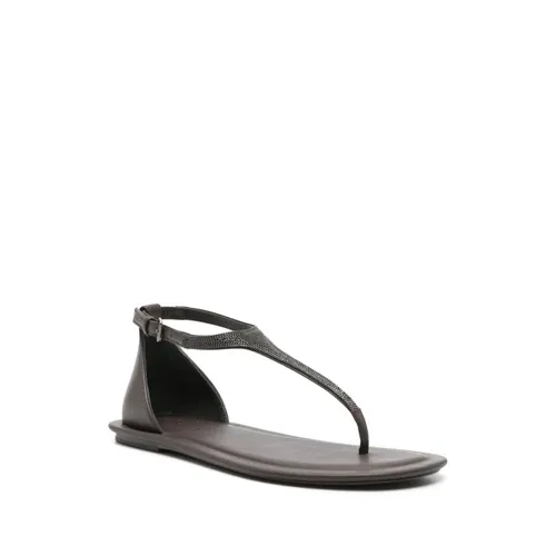 Shoes > Sandals > Flat Sandals - - Brunello Cucinelli - Modalova