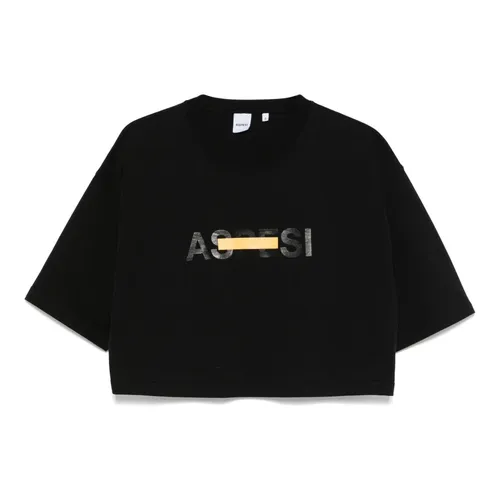 Aspesi - Tops > T-Shirts - Black - Aspesi - Modalova