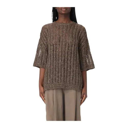 Knitwear > Round-neck Knitwear - - Brunello Cucinelli - Modalova