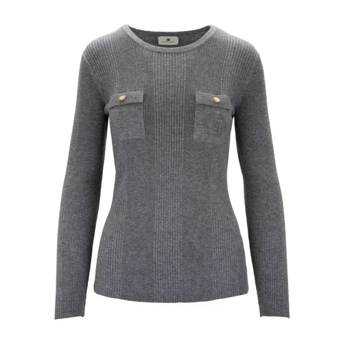 Knitwear > Round-neck Knitwear - - Elisabetta Franchi - Modalova