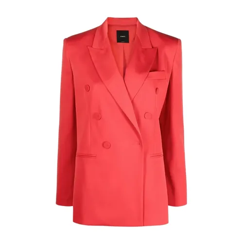 Pinko - Jackets > Blazers - Red - Pinko - Modalova
