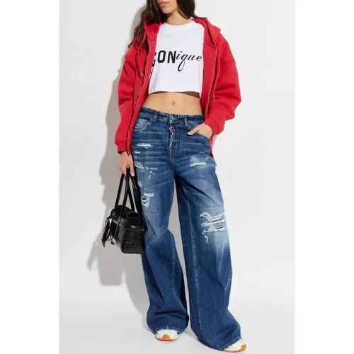 Sweatshirts & Hoodies > Zip-throughs - - Dsquared2 - Modalova