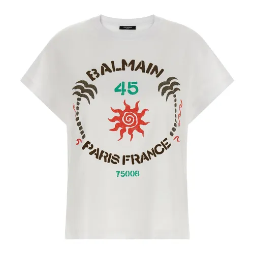 Balmain - Tops > T-Shirts - White - Balmain - Modalova