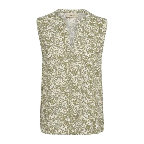Tops > Sleeveless Tops - - Cream - Modalova