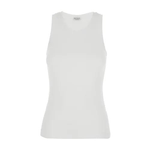 Tops > Sleeveless Tops - - Brunello Cucinelli - Modalova